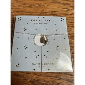 Katie Loxton London -Love Life- Silver Gold Tone Bracelet 6 1/4” Clasp NEW